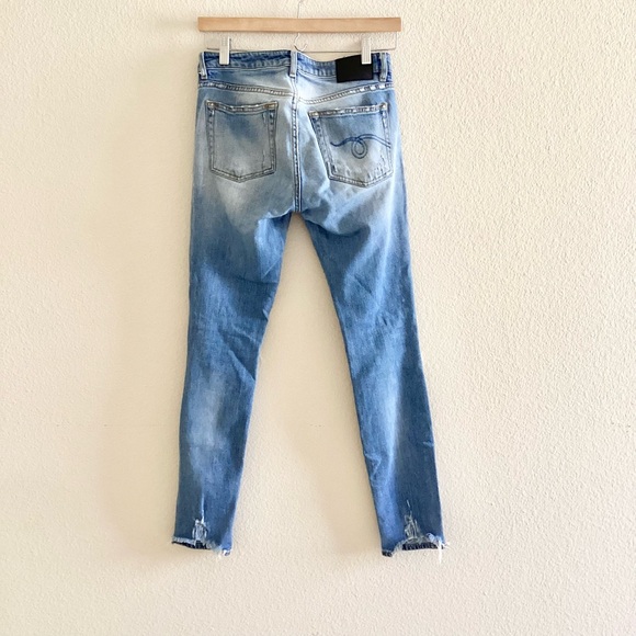 R13 Alison Skinny Rips Jeans SZ 25 - Picture 2 of 6